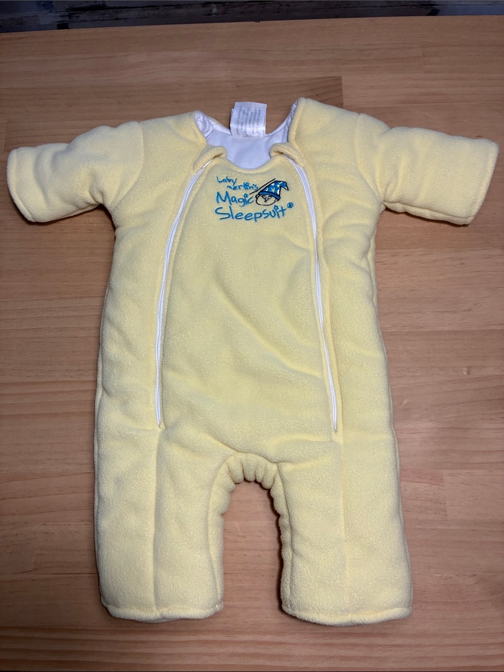 Baby Merlin’s Magic Sleepsuit Yellow Micro Fleece Large 6-9 Months 18-21 lbs